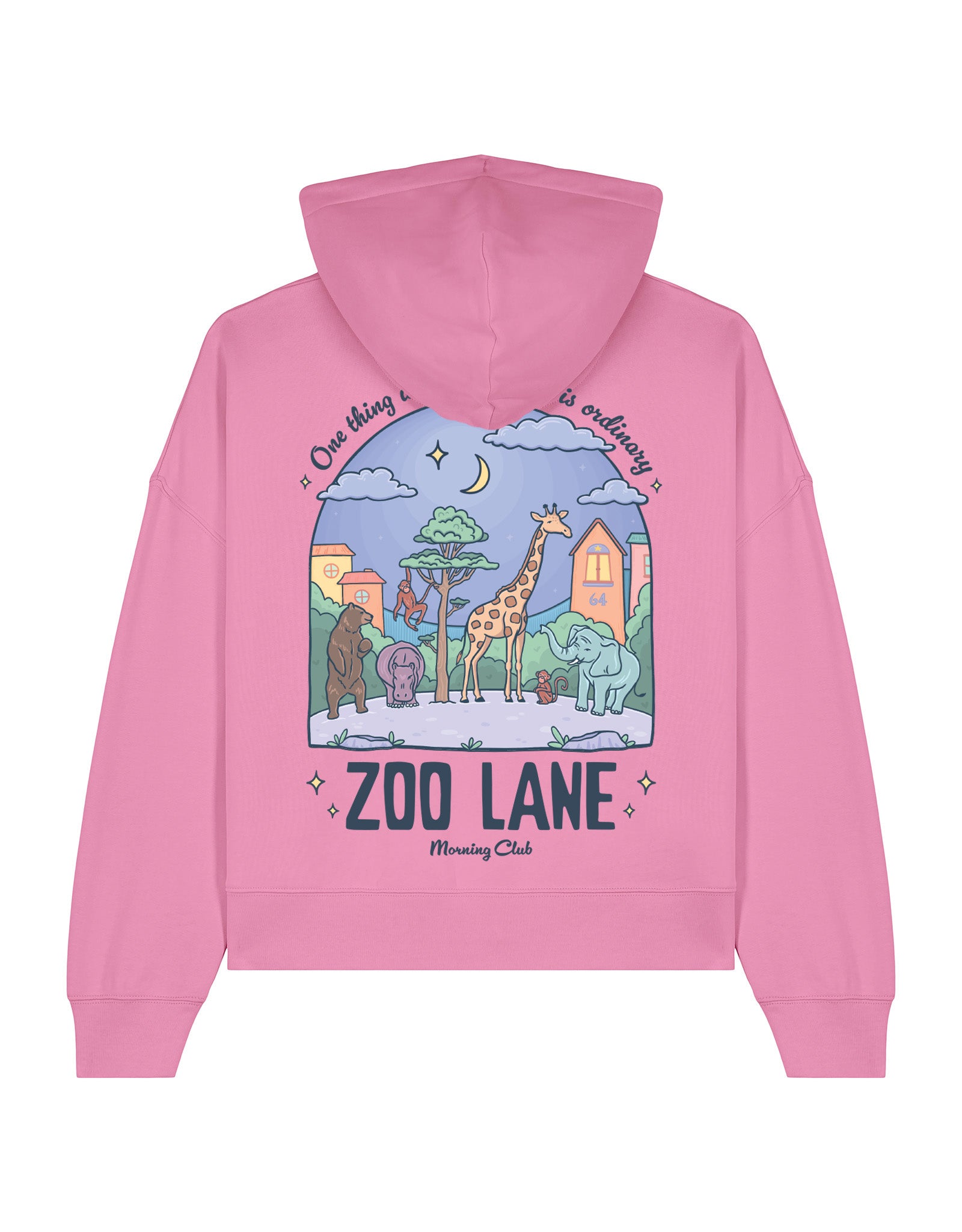 Zoo Lane Printed Boxy Organic Cotton Hoodie