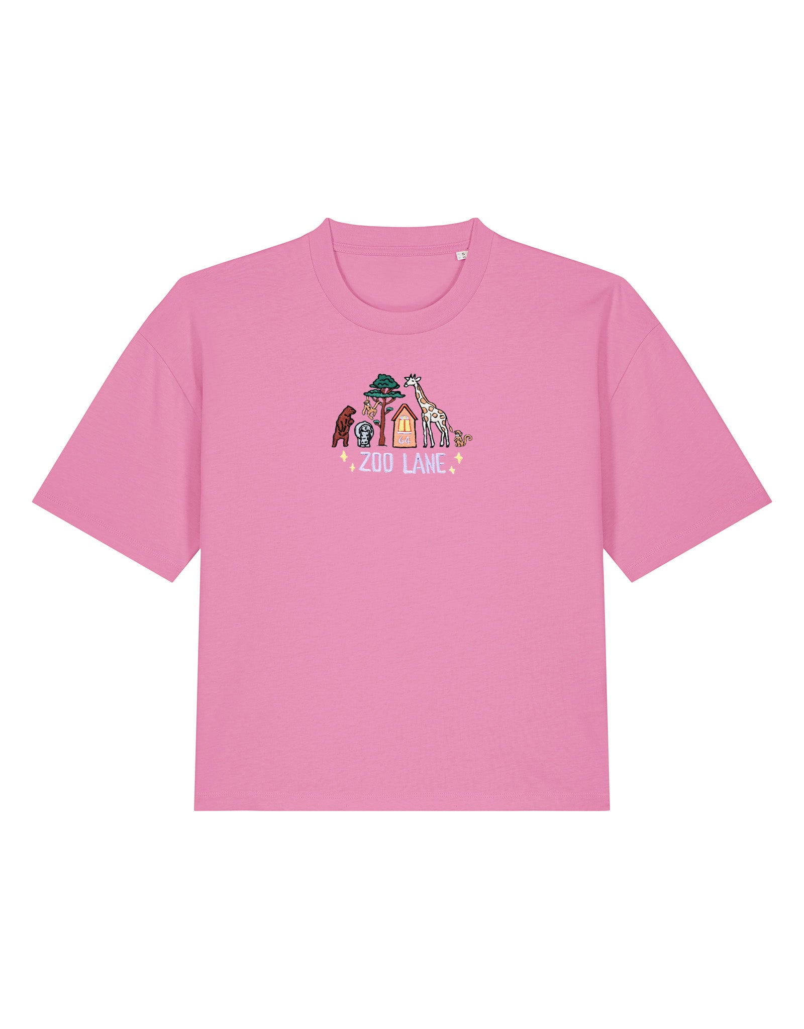 Zoo Lane Embroidered Boxy Organic Cotton Tee