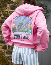 Zoo Lane Printed Boxy Organic Cotton Zip Hoodie