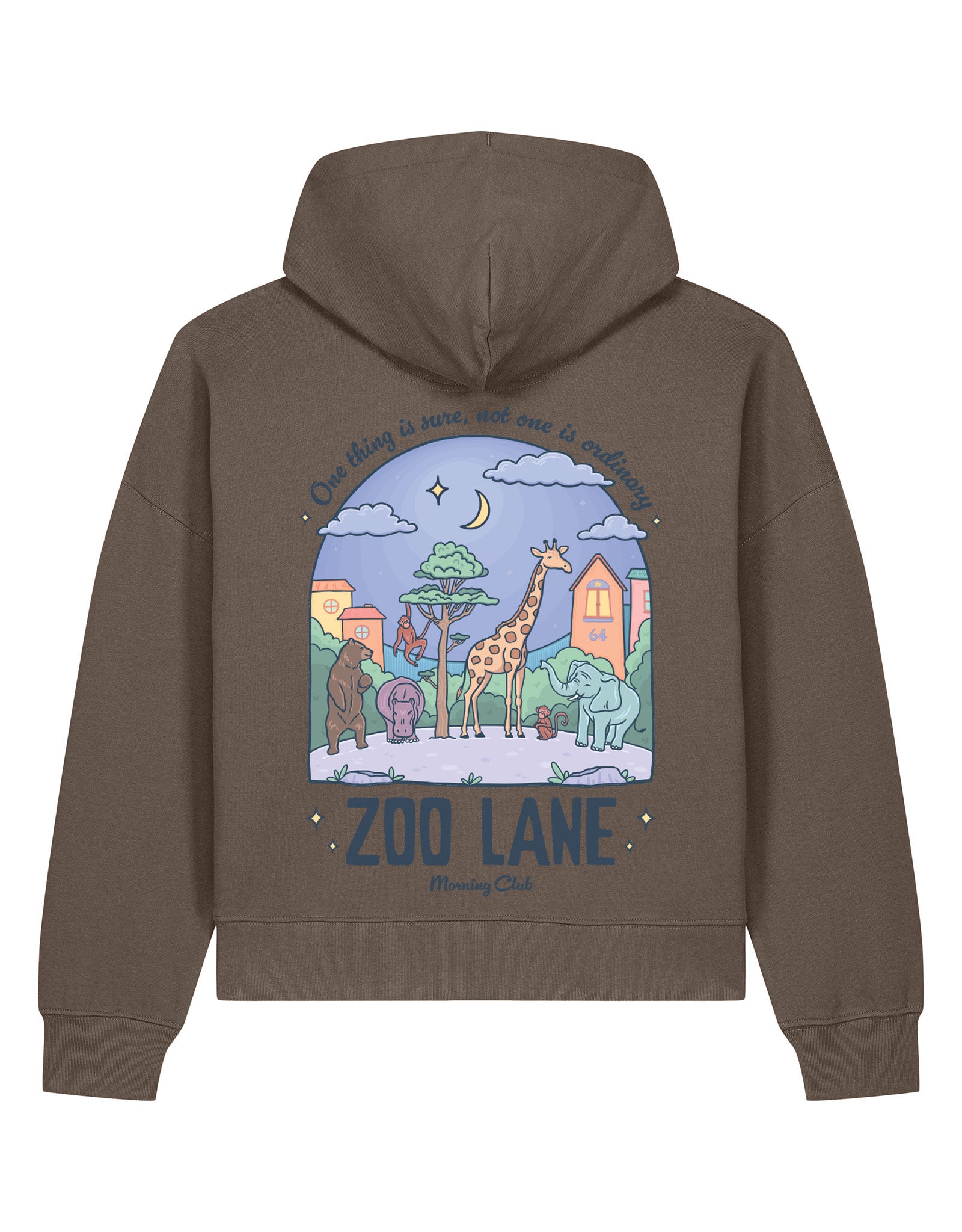 Zoo Lane Printed Boxy Organic Cotton Hoodie