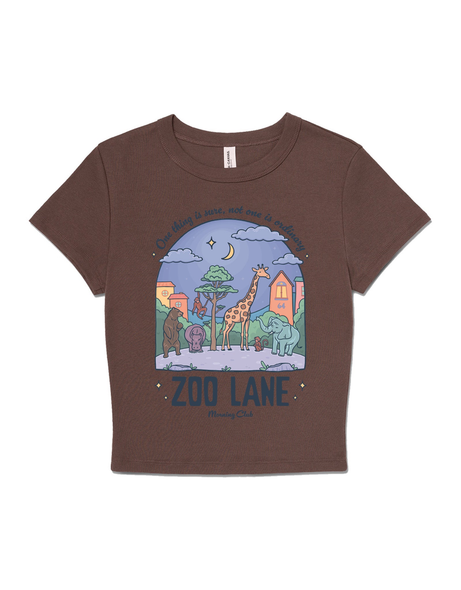 Zoo Lane Printed Micro Rib Baby Tee