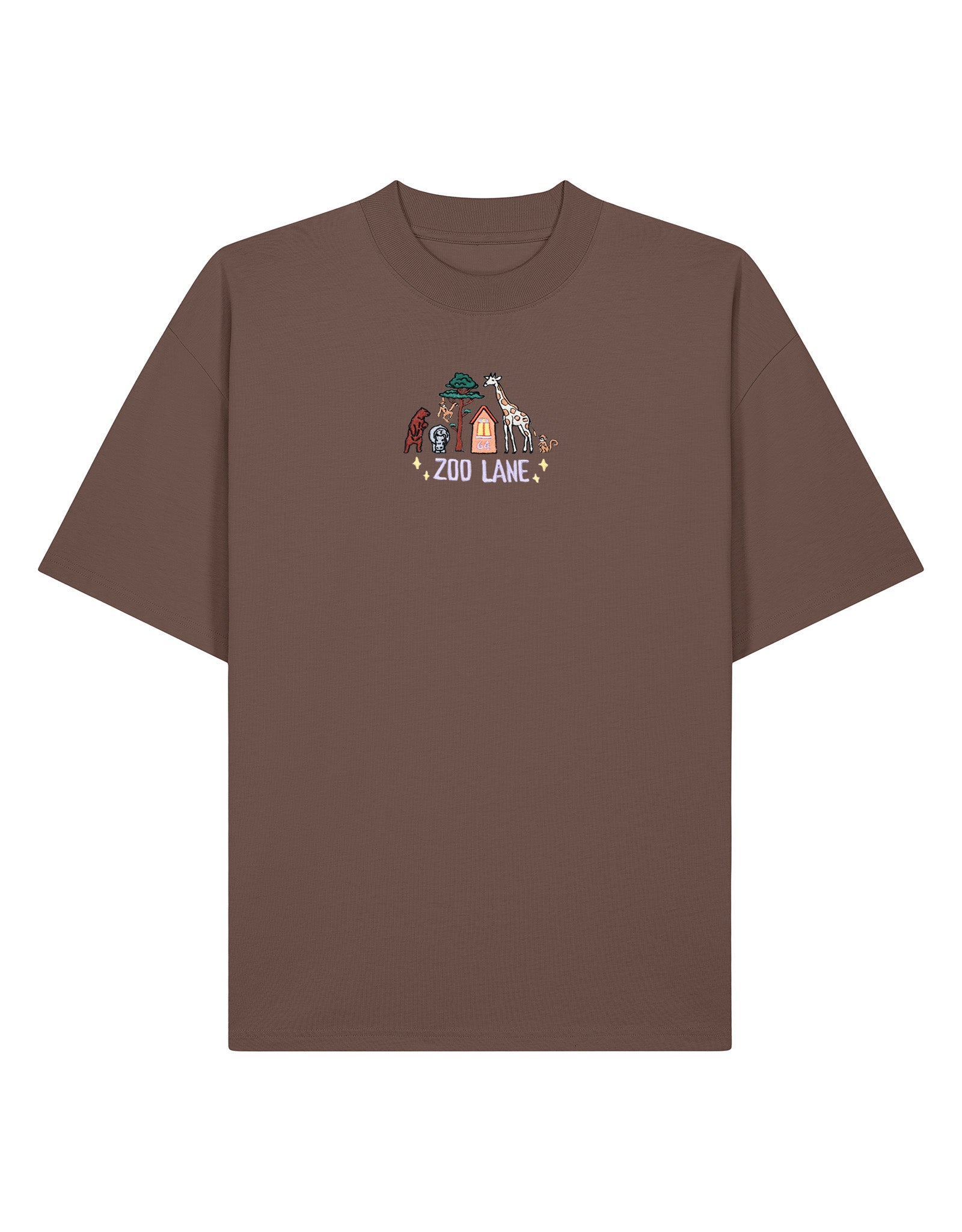 Zoo Lane Embroidered Oversized Organic Cotton Tee