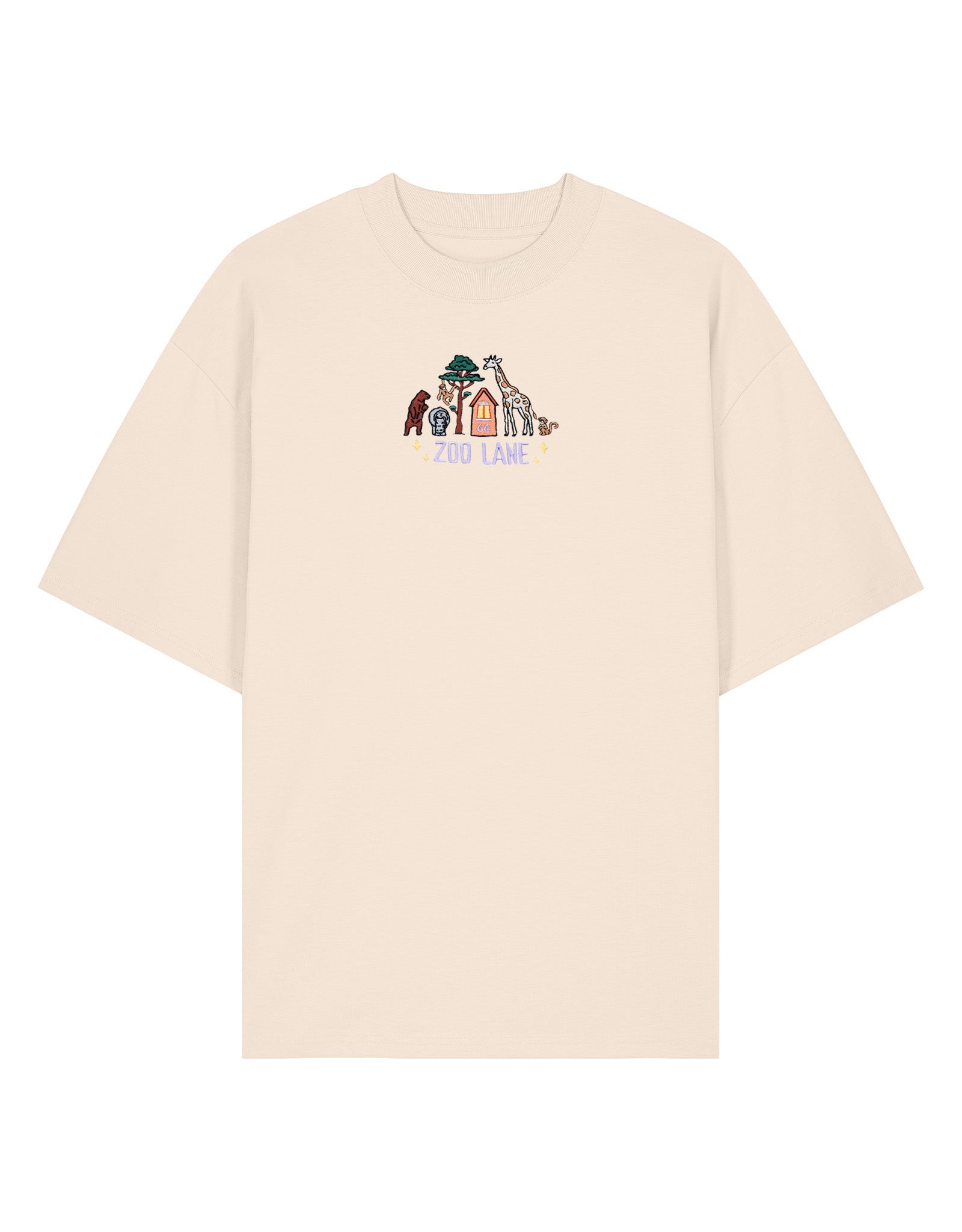 Zoo Lane Embroidered Oversized Organic Cotton Tee