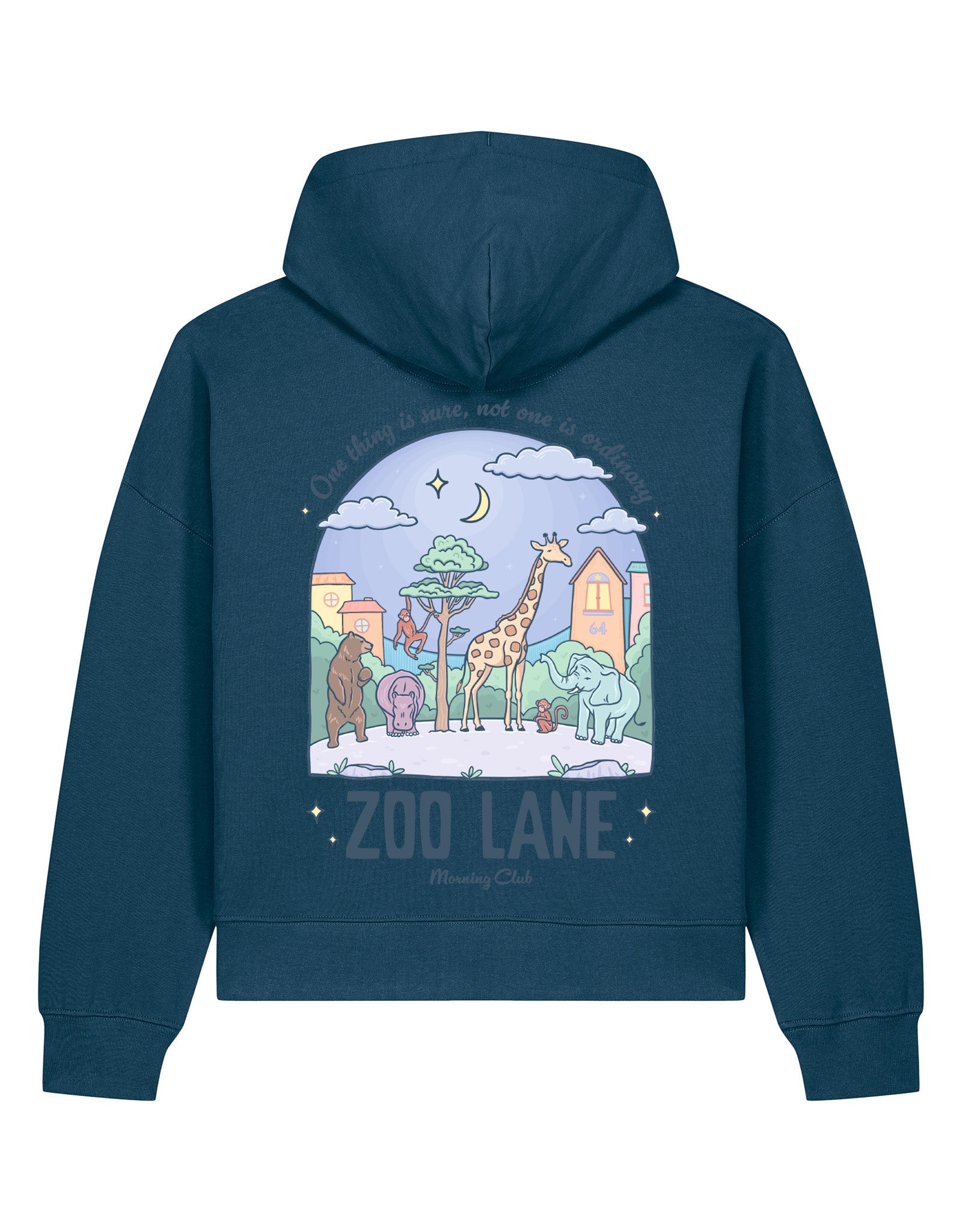 Zoo Lane Printed Boxy Organic Cotton Hoodie