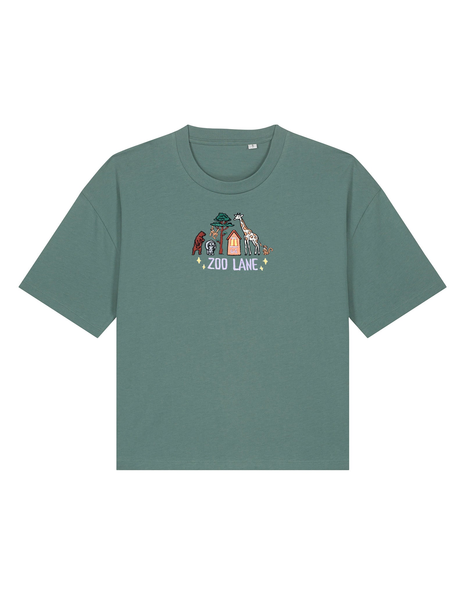 Zoo Lane Embroidered Boxy Organic Cotton Tee