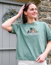 Zoo Lane Embroidered Boxy Organic Cotton Tee