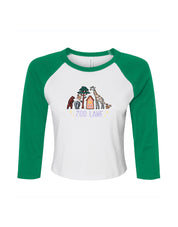Zoo Lane Embroidered Micro Rib 3/4 Sleeve Tee