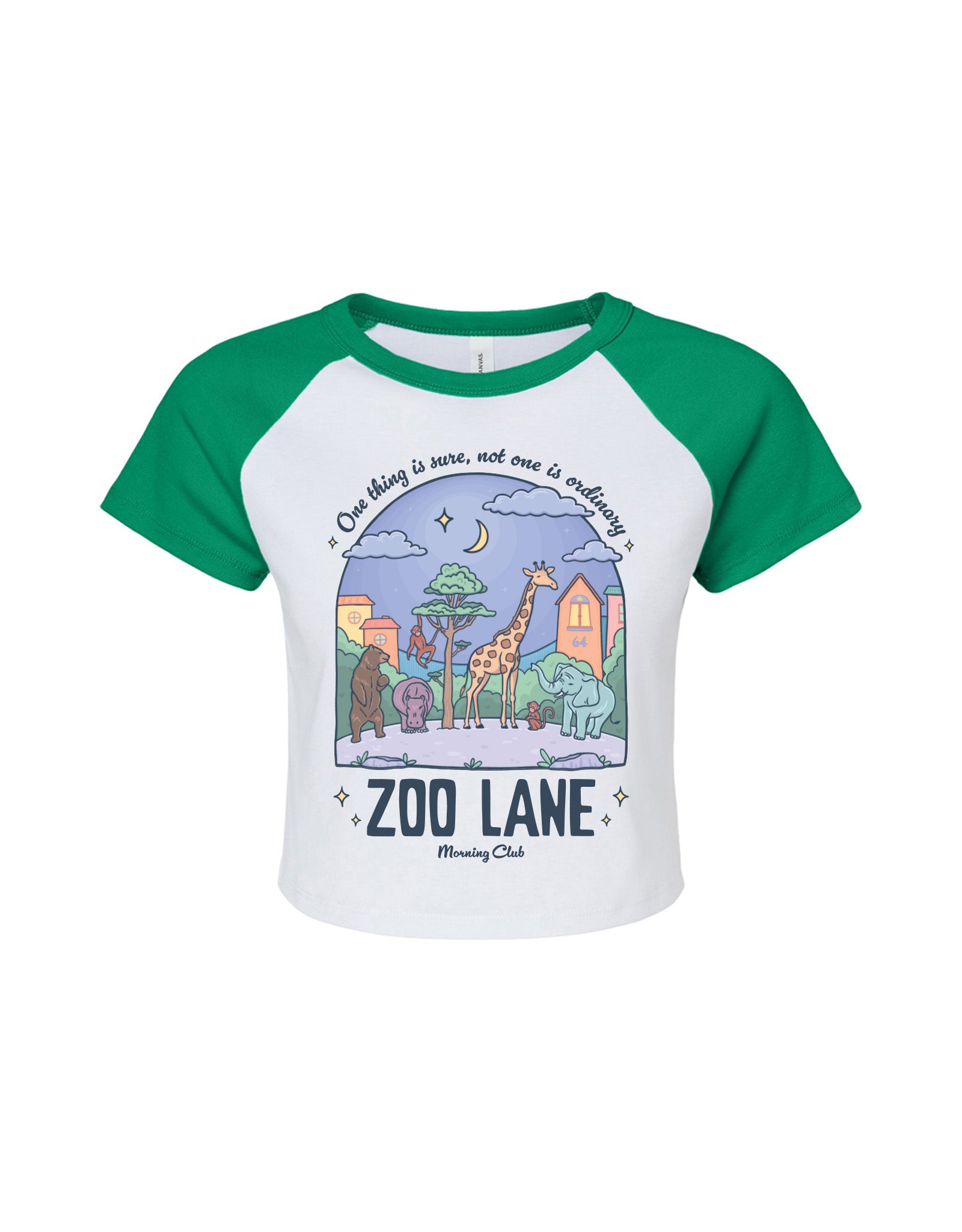 Zoo Lane Printed Micro Rib Raglan Baby Tee