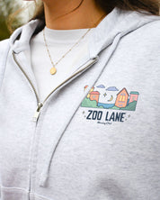 Zoo Lane Printed Boxy Organic Cotton Zip Hoodie