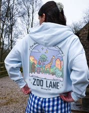 Zoo Lane Printed Boxy Organic Cotton Zip Hoodie