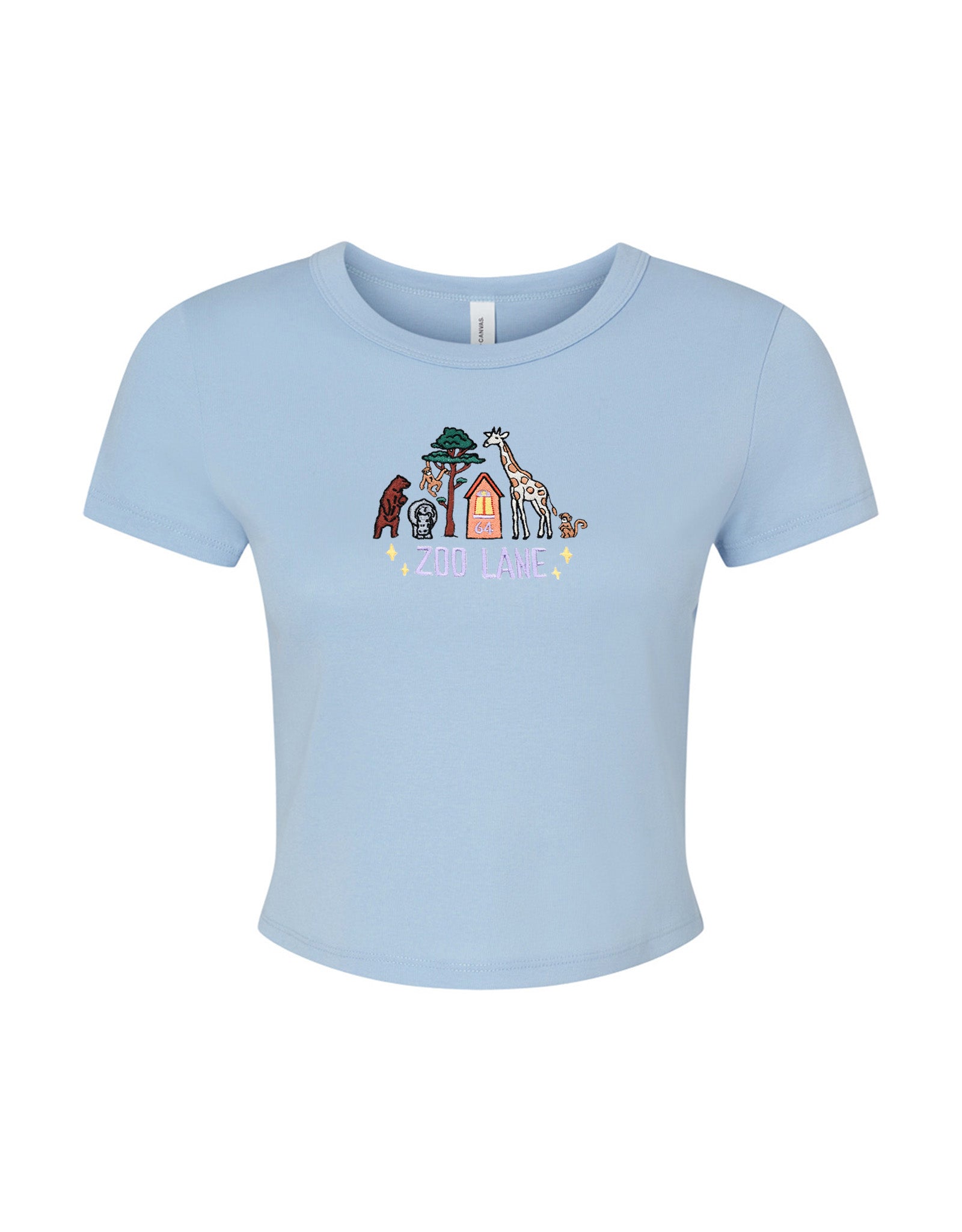 Zoo Lane Embroidered Micro Rib Baby Tee