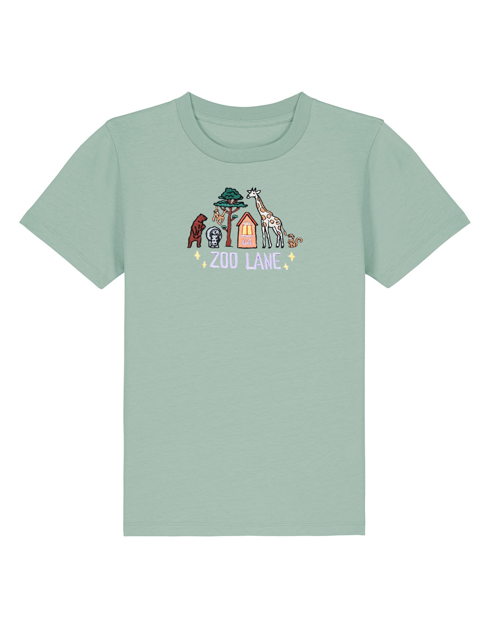 Zoo Lane Embroidered Organic Cotton Childrens T-Shirt