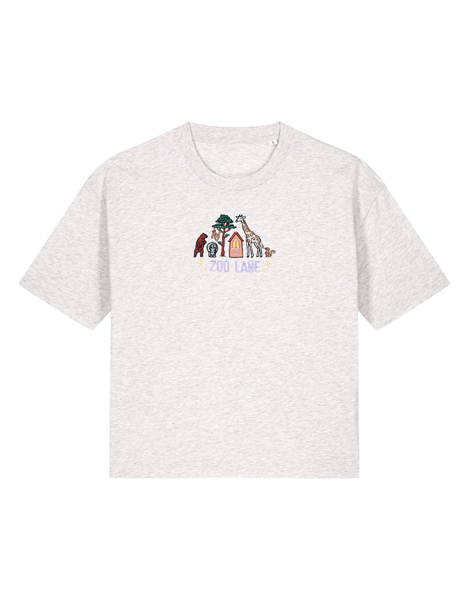 Zoo Lane Embroidered Boxy Organic Cotton Tee