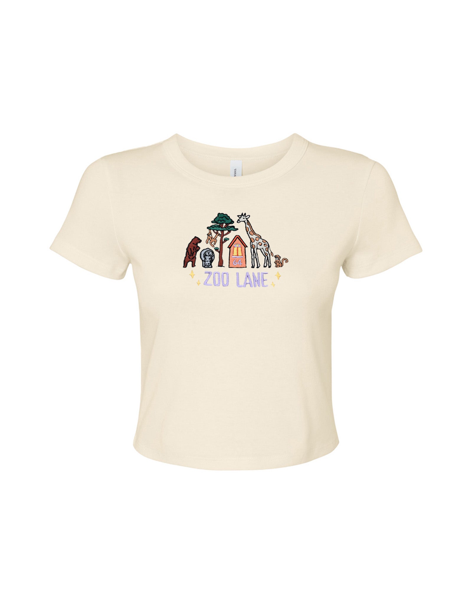 Zoo Lane Embroidered Micro Rib Baby Tee