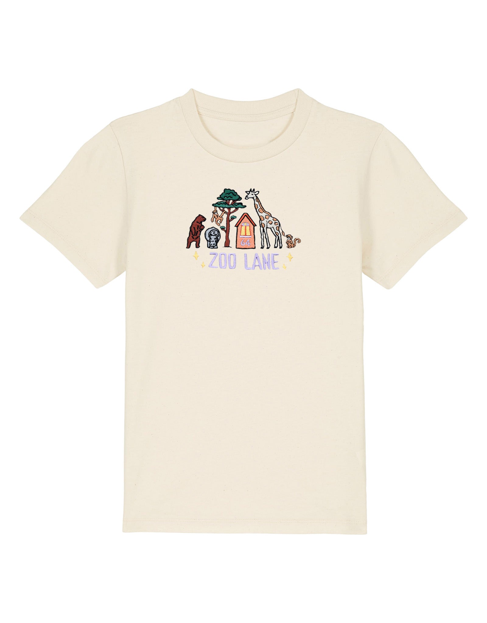 Zoo Lane Embroidered Organic Cotton Childrens T-Shirt