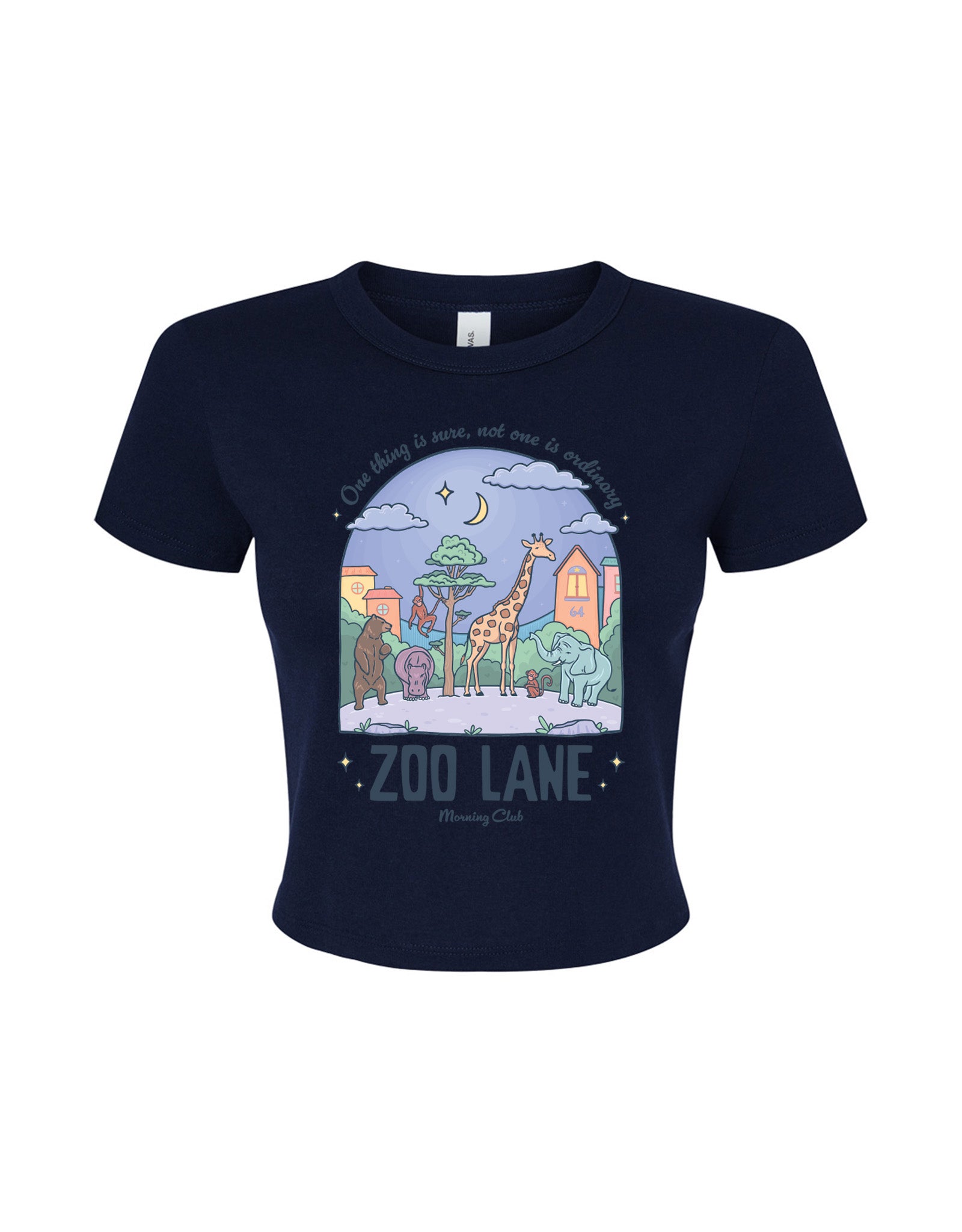 Zoo Lane Printed Micro Rib Baby Tee