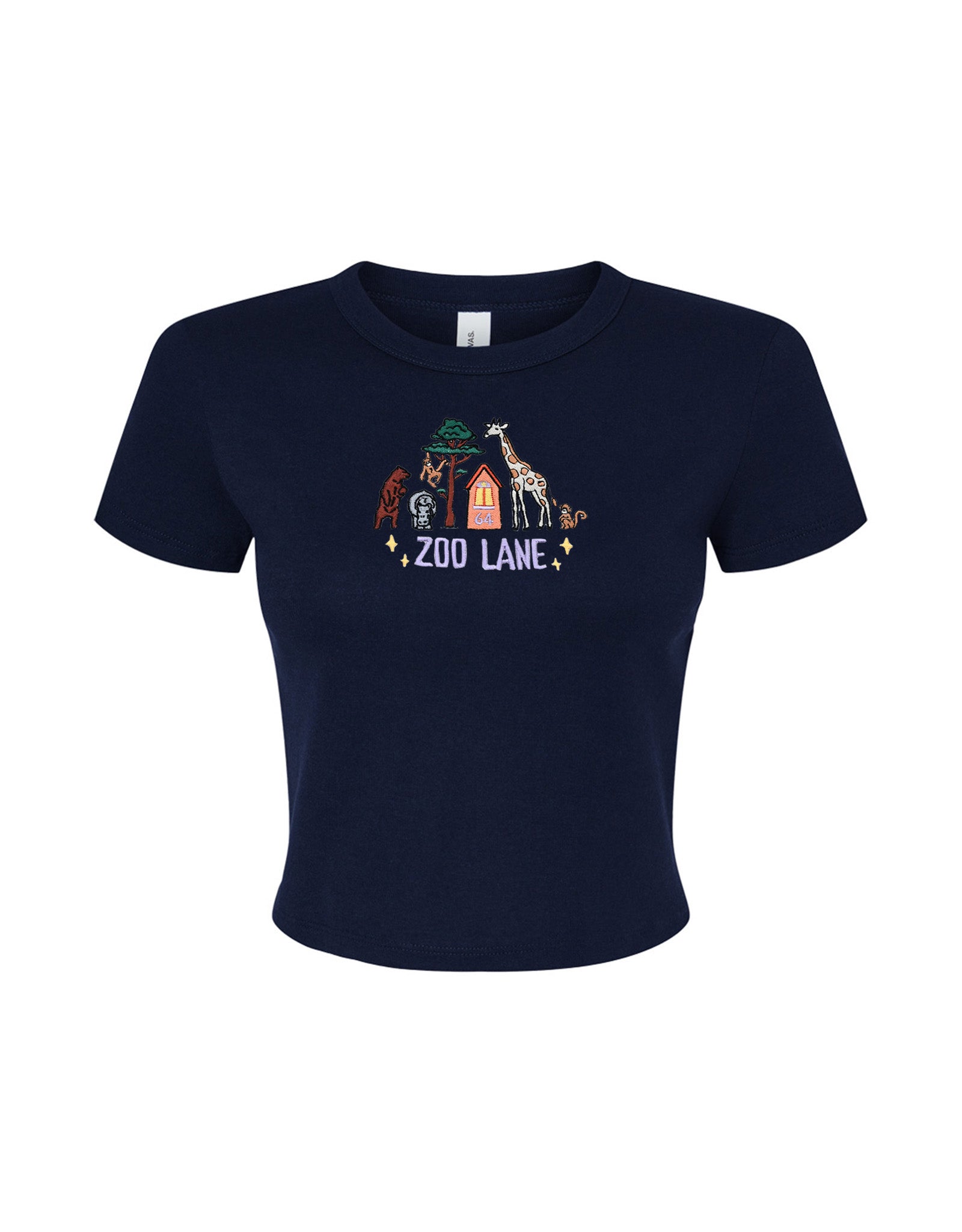 Zoo Lane Embroidered Micro Rib Baby Tee