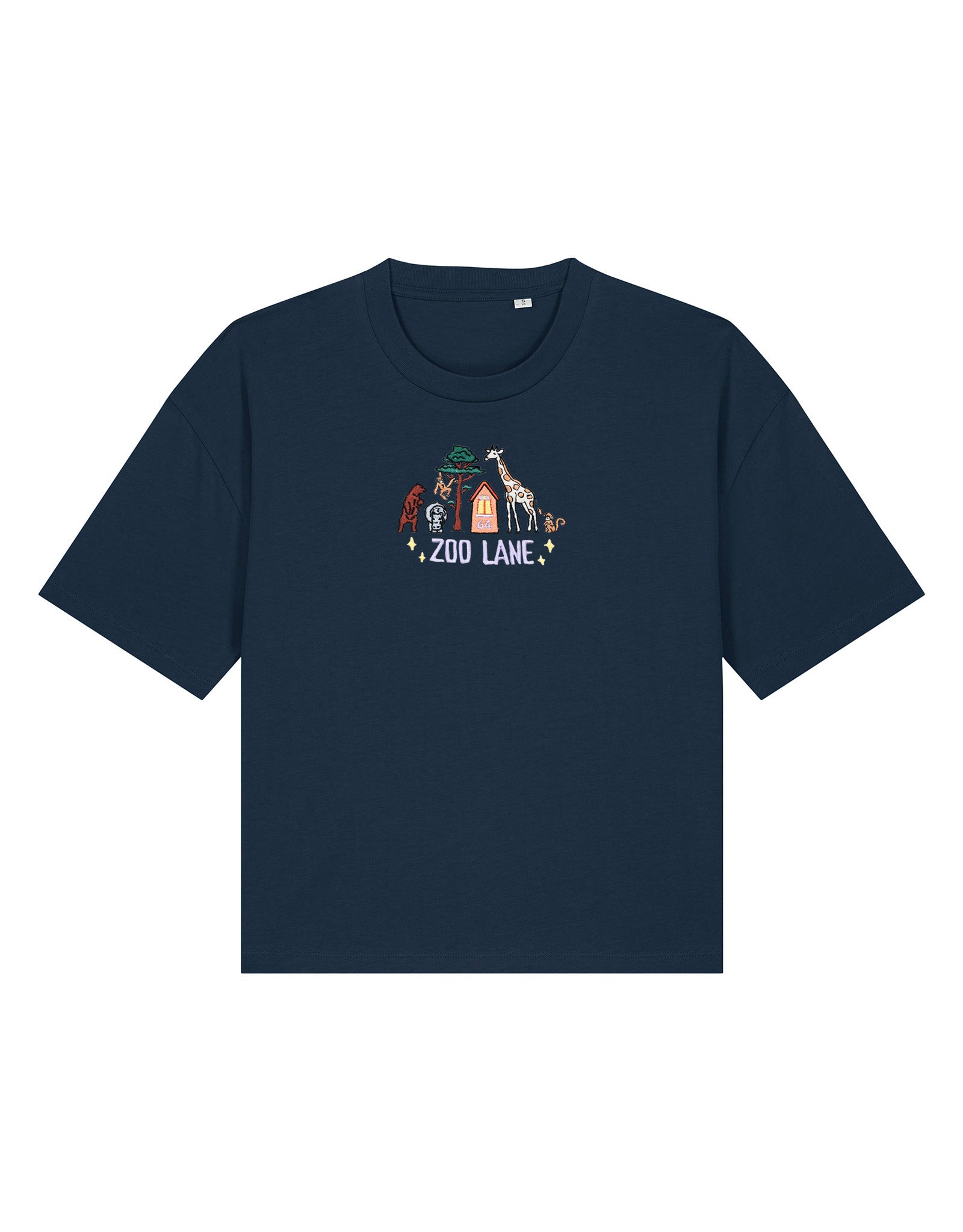 Zoo Lane Embroidered Boxy Organic Cotton Tee
