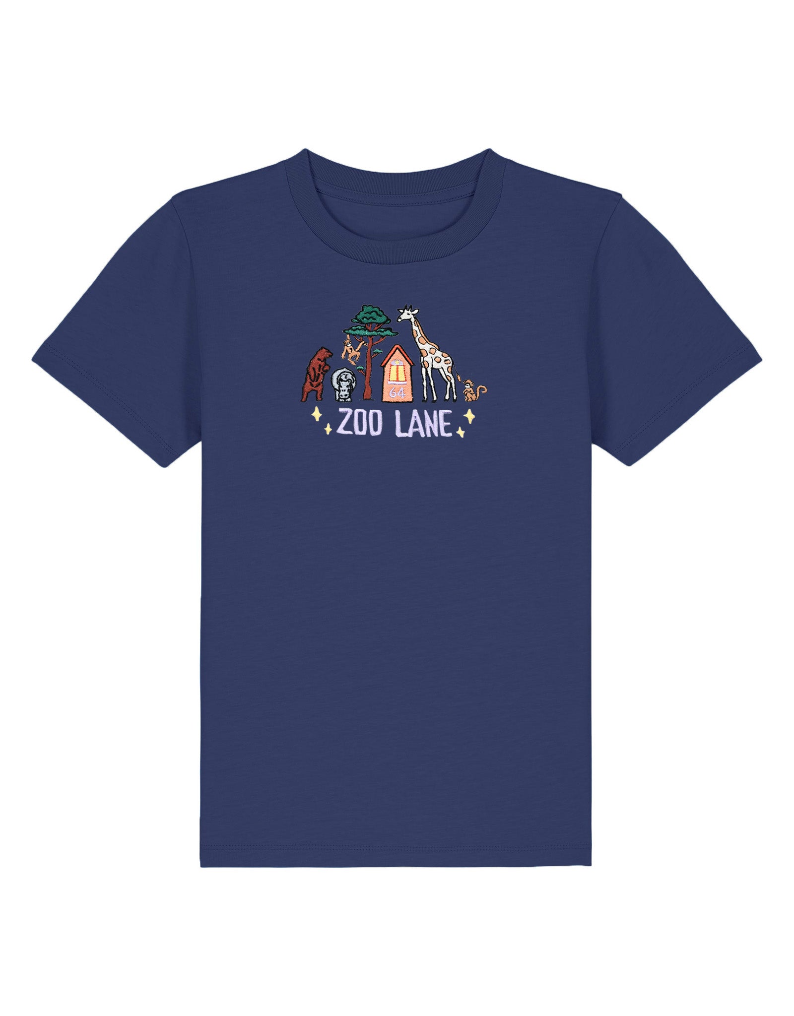 Zoo Lane Embroidered Organic Cotton Childrens T-Shirt