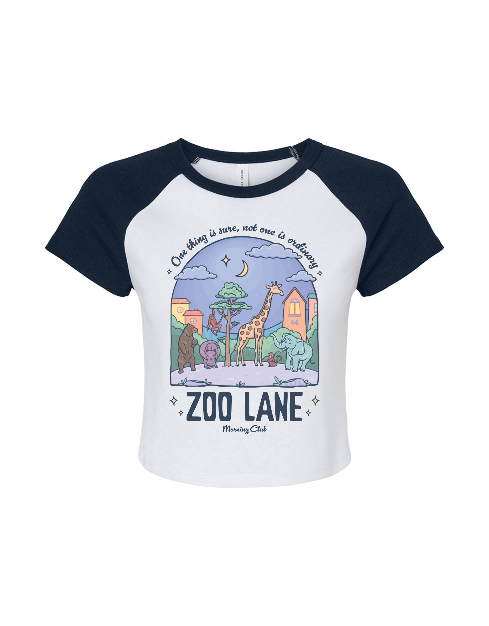 Zoo Lane Printed Micro Rib Raglan Baby Tee
