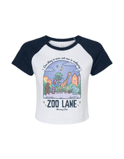Zoo Lane Printed Micro Rib Raglan Baby Tee
