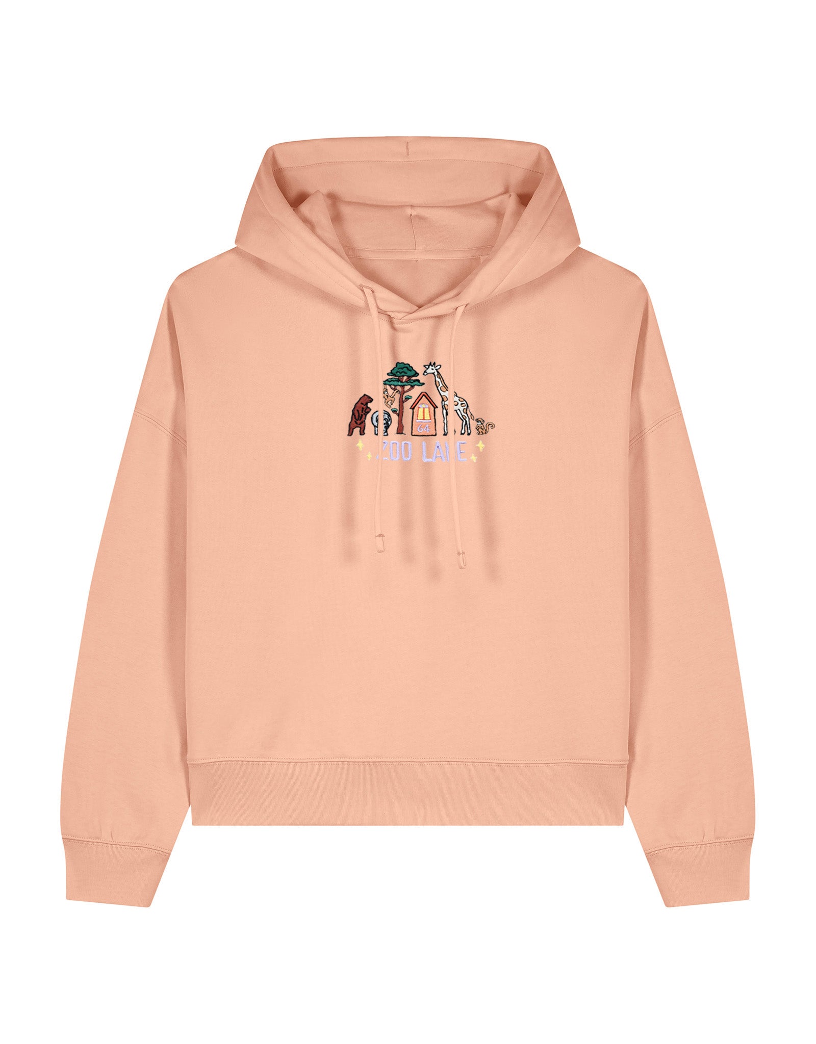 Zoo Lane Embroidered Boxy Organic Cotton Hoodie