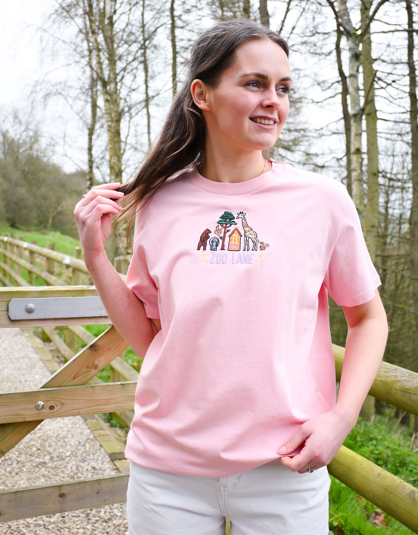 Zoo Lane Embroidered Organic Cotton T-Shirt