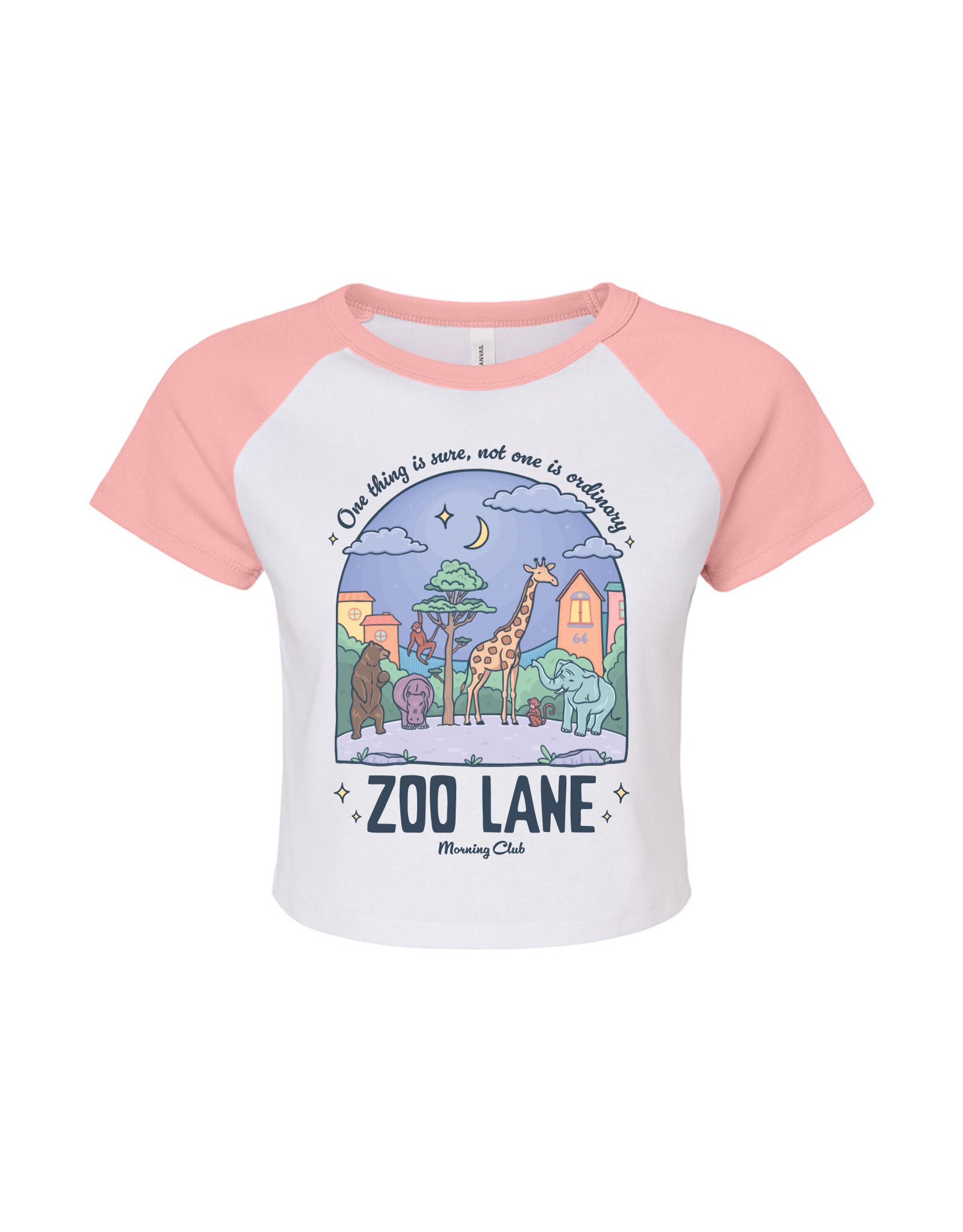 Zoo Lane Printed Micro Rib Raglan Baby Tee