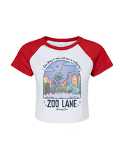 Zoo Lane Printed Micro Rib Raglan Baby Tee