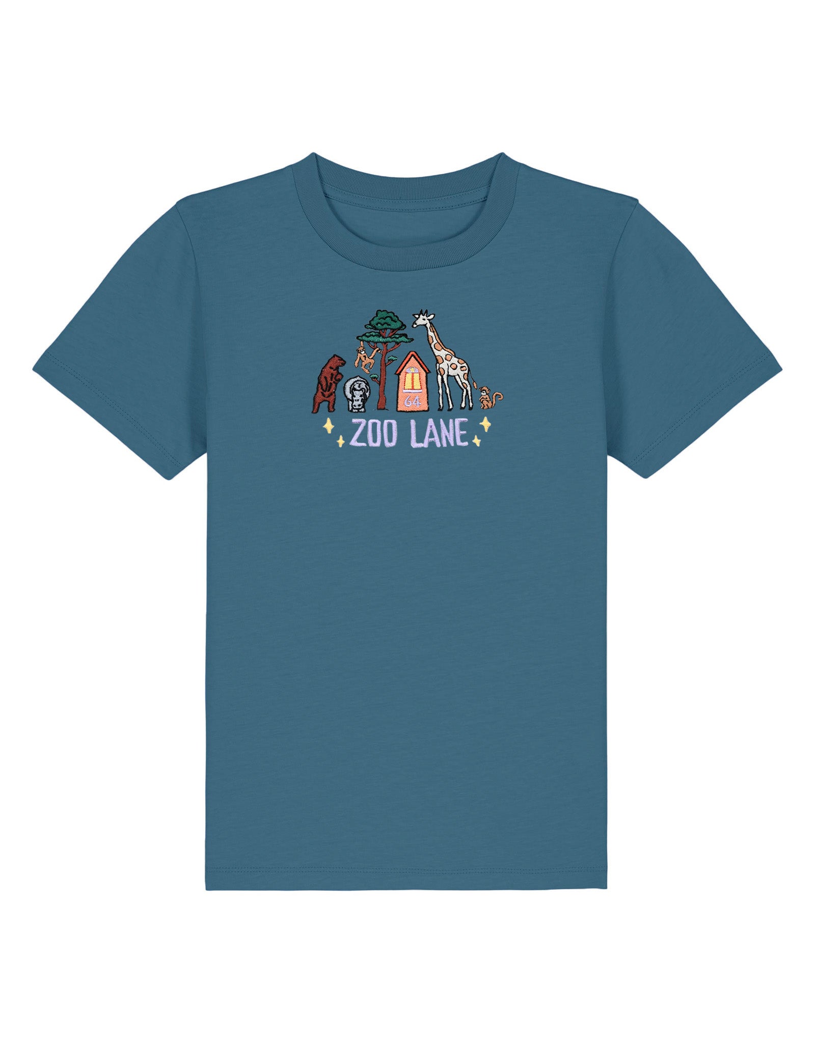 Zoo Lane Embroidered Organic Cotton Childrens T-Shirt