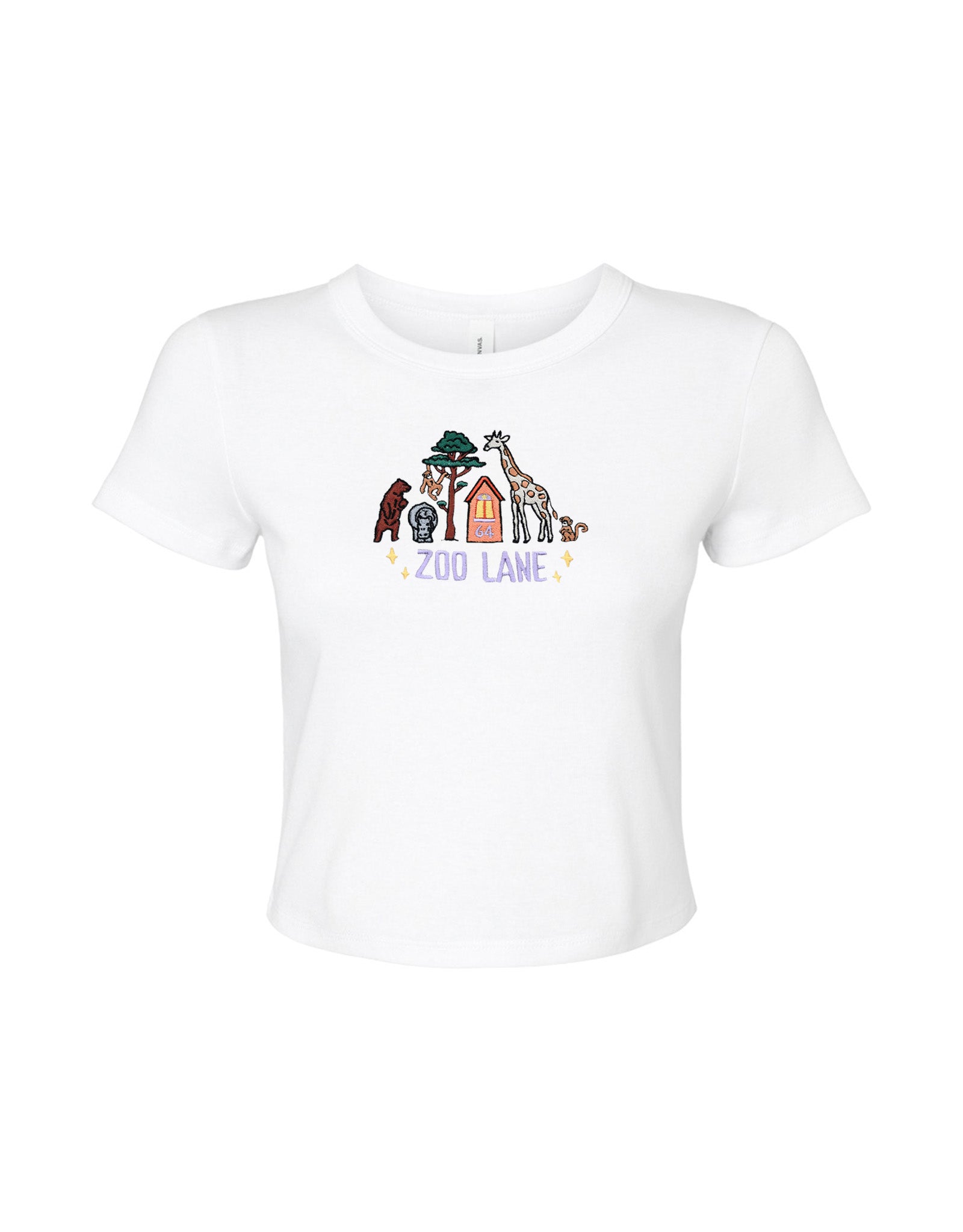 Zoo Lane Embroidered Micro Rib Baby Tee