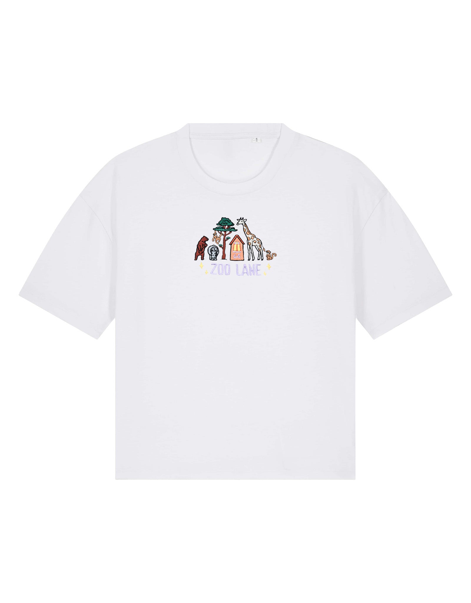 Zoo Lane Embroidered Boxy Organic Cotton Tee