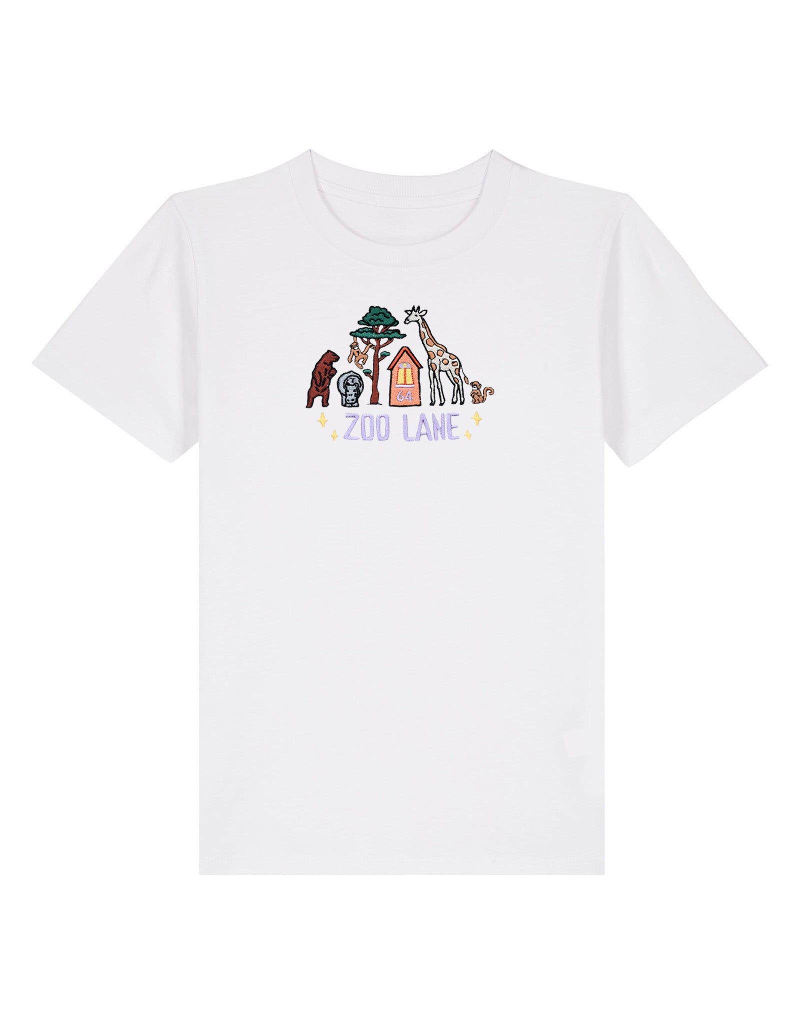 Zoo Lane Embroidered Organic Cotton Childrens T-Shirt